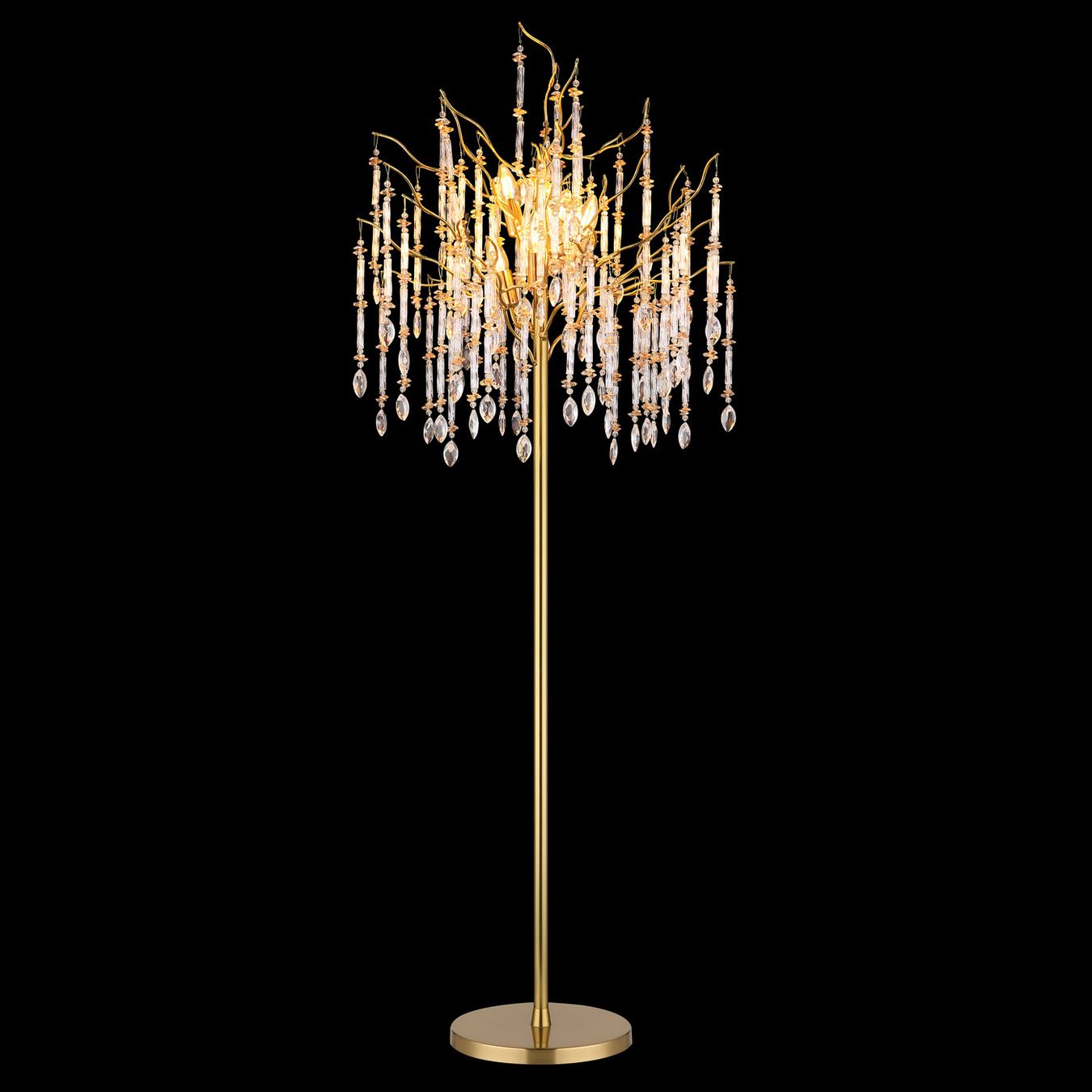 Lampade: Stehleuchte, Glaskristalle, 165 cm Höhe – Nuovo (secondo la descrizione) da Kreuzlingen venduto da Smart-Light 4