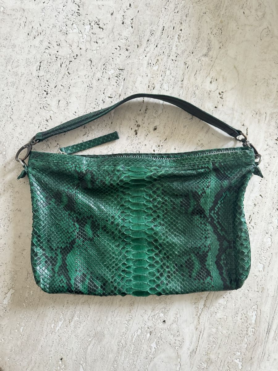 Borse da donna: Grüne Schultertasche (Python) – Usato da Zürich venduto da per_6zzl 1