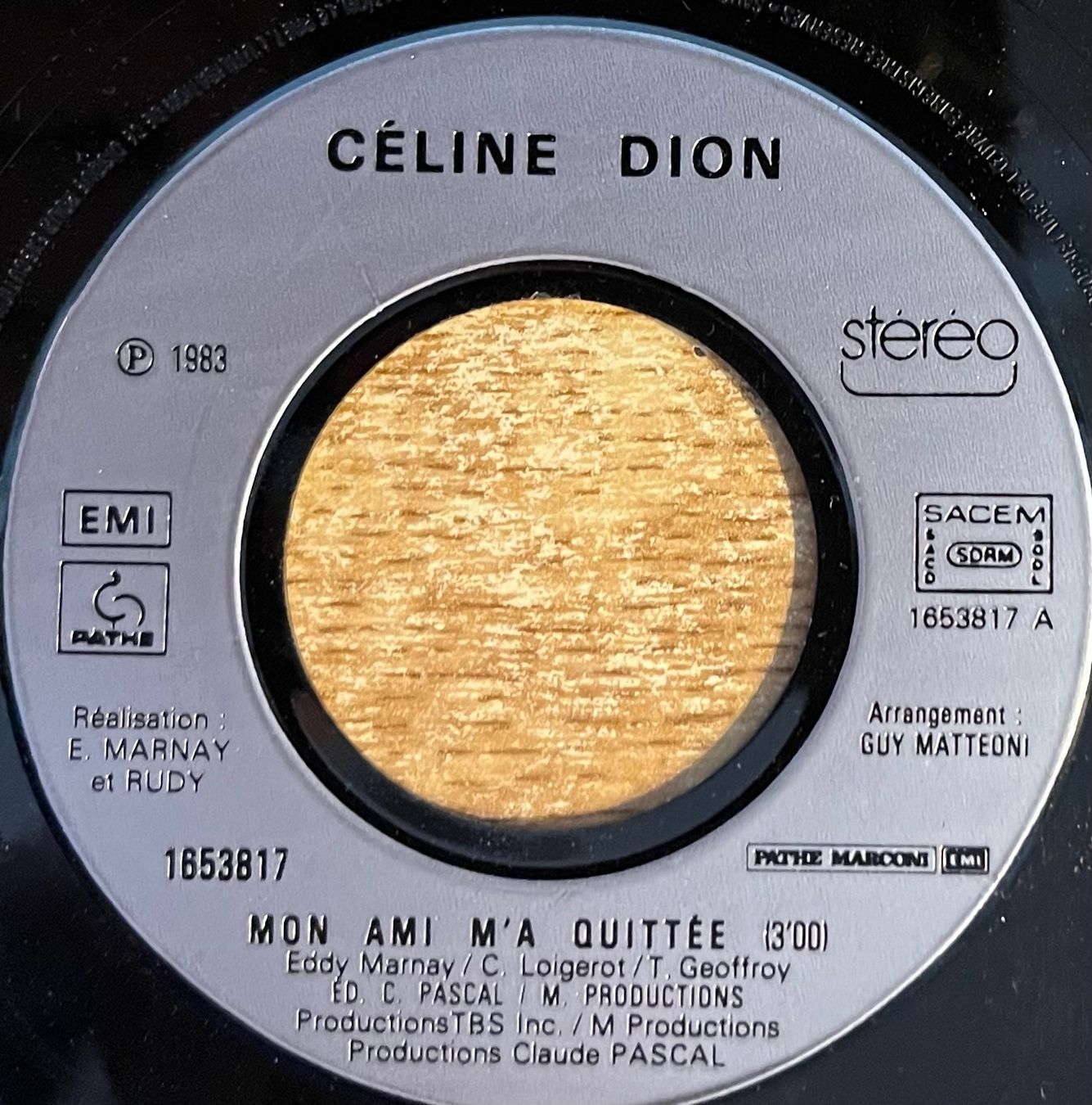 Schallplatten: CÉLINE DION - MON AMI M’A QUITTÉE – Gebraucht aus Bussigny von vinyl-pas-cher 2