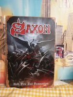 Saxon Hell Fire And Damnation Blechschild
