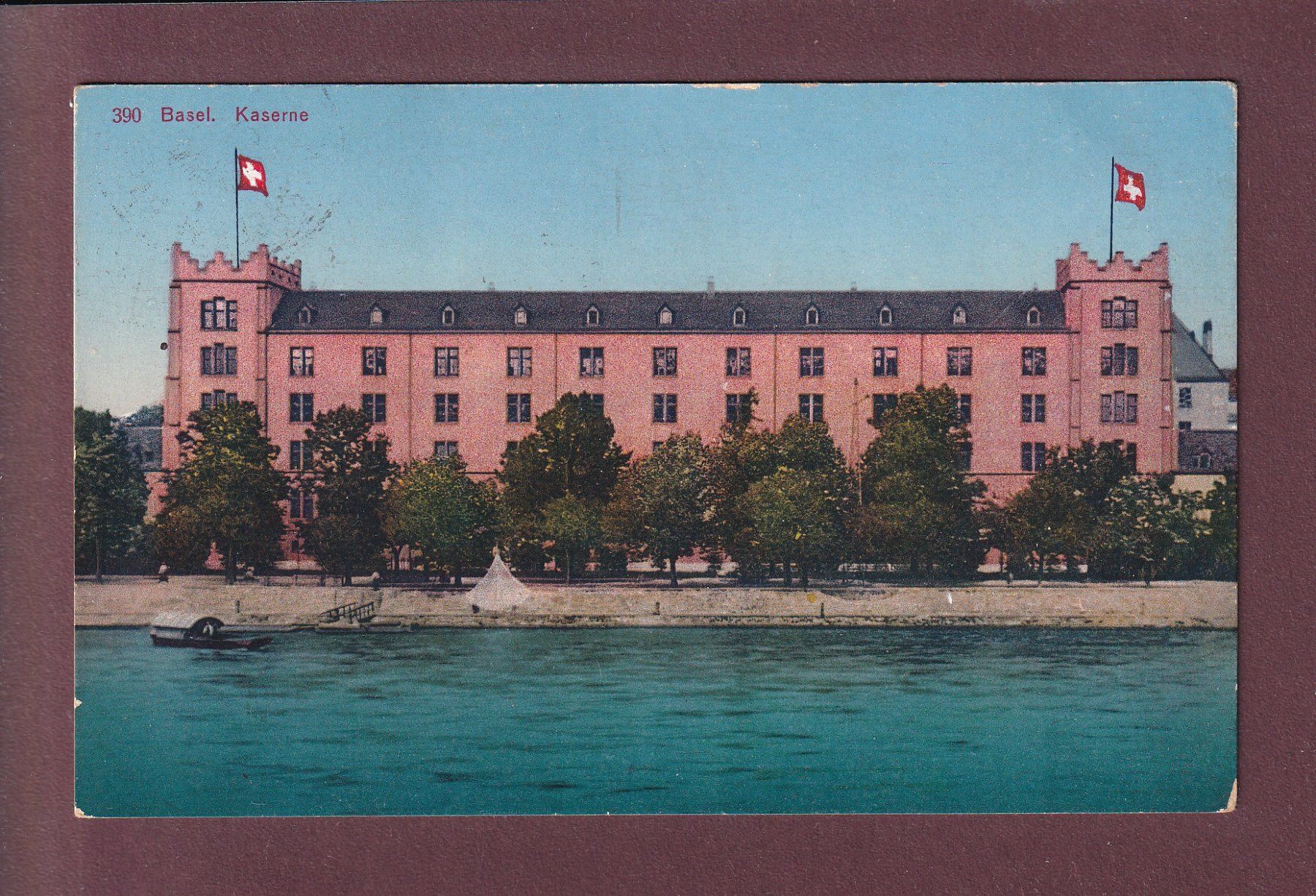 Cartoline postali: BASEL - Kaserne - 1927 – Usato da Pully venduto da nicecards