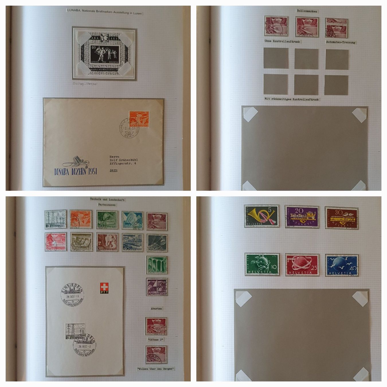Alle Briefmarken: Sammlung Schweiz 1907 - 1970 Gestempelt – Gebraucht aus Kreuzlingen von Rschweiz1 7