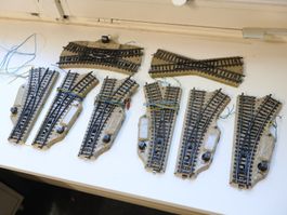 Märklin 8 x Elektro Weiche / Kreuzung H0 M-Gleis