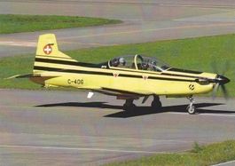 Postcard Swiss AF Pilatus PC-9