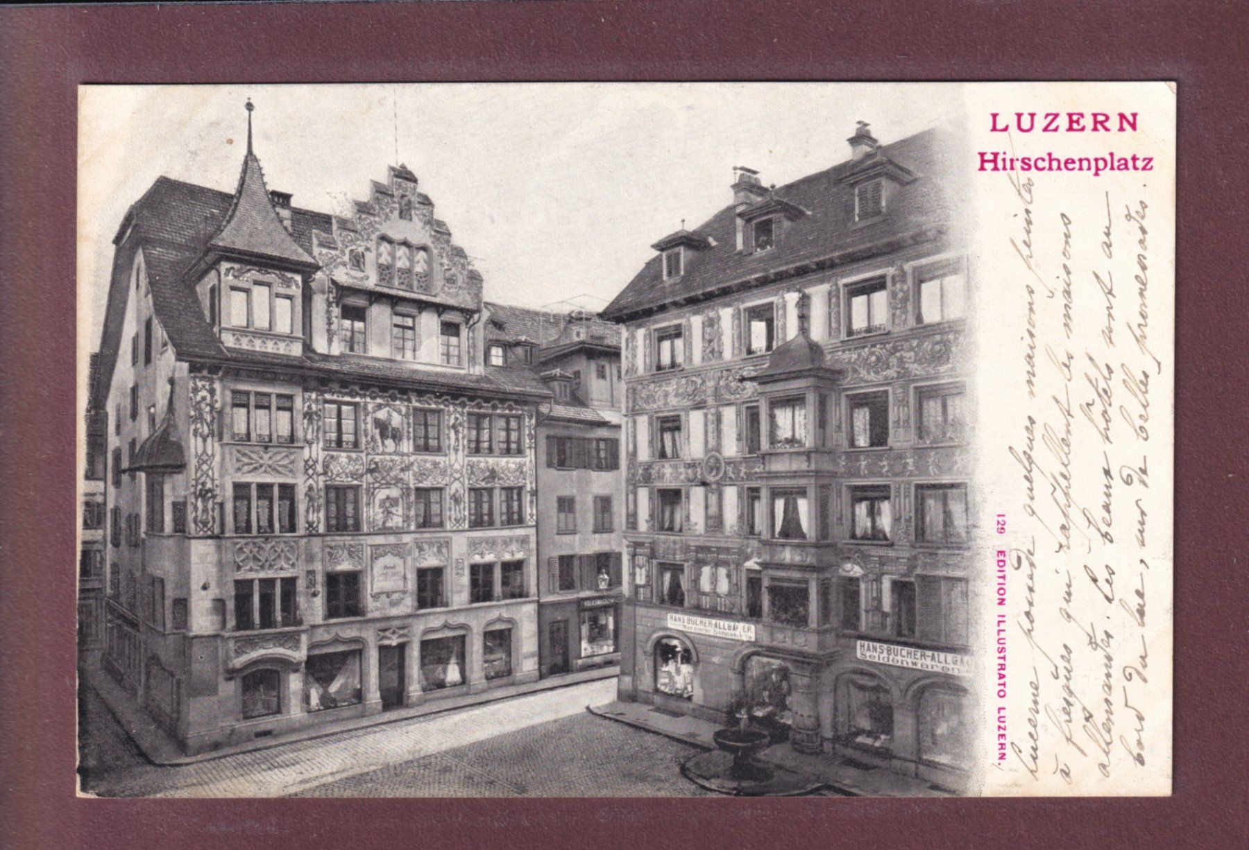 Ansichtskarten: LUZERN - Hirschenplatz – Gebraucht aus Pully von nicecards