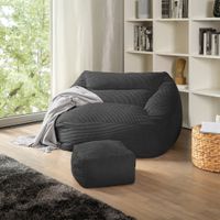 21948 - Sitzsack mit Hocker BIGGY – Anthrazit