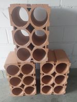 3 Stk Weinflaschenhalter aus Ton, Top Zustand!