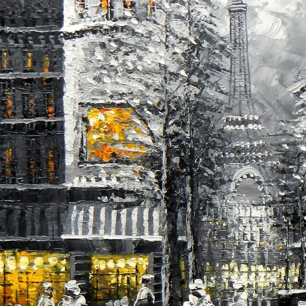 Reproduktionen & Neuware: Modern Art - Paris Spaziergang am Abend – Neu (gemäss Beschreibung) aus Larnaca von KunstDepot24 5