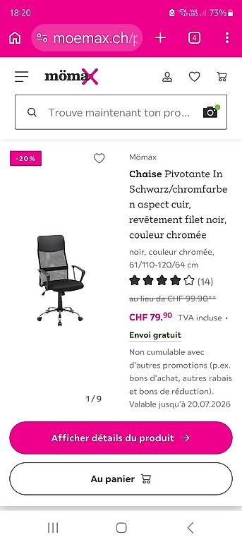 Mömax Stühle: Chaise pivotante Mömax   chromée – Gebraucht aus Vevey von obi_n8zc 1