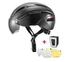Fahrrad Helm mit Licht und Brille
