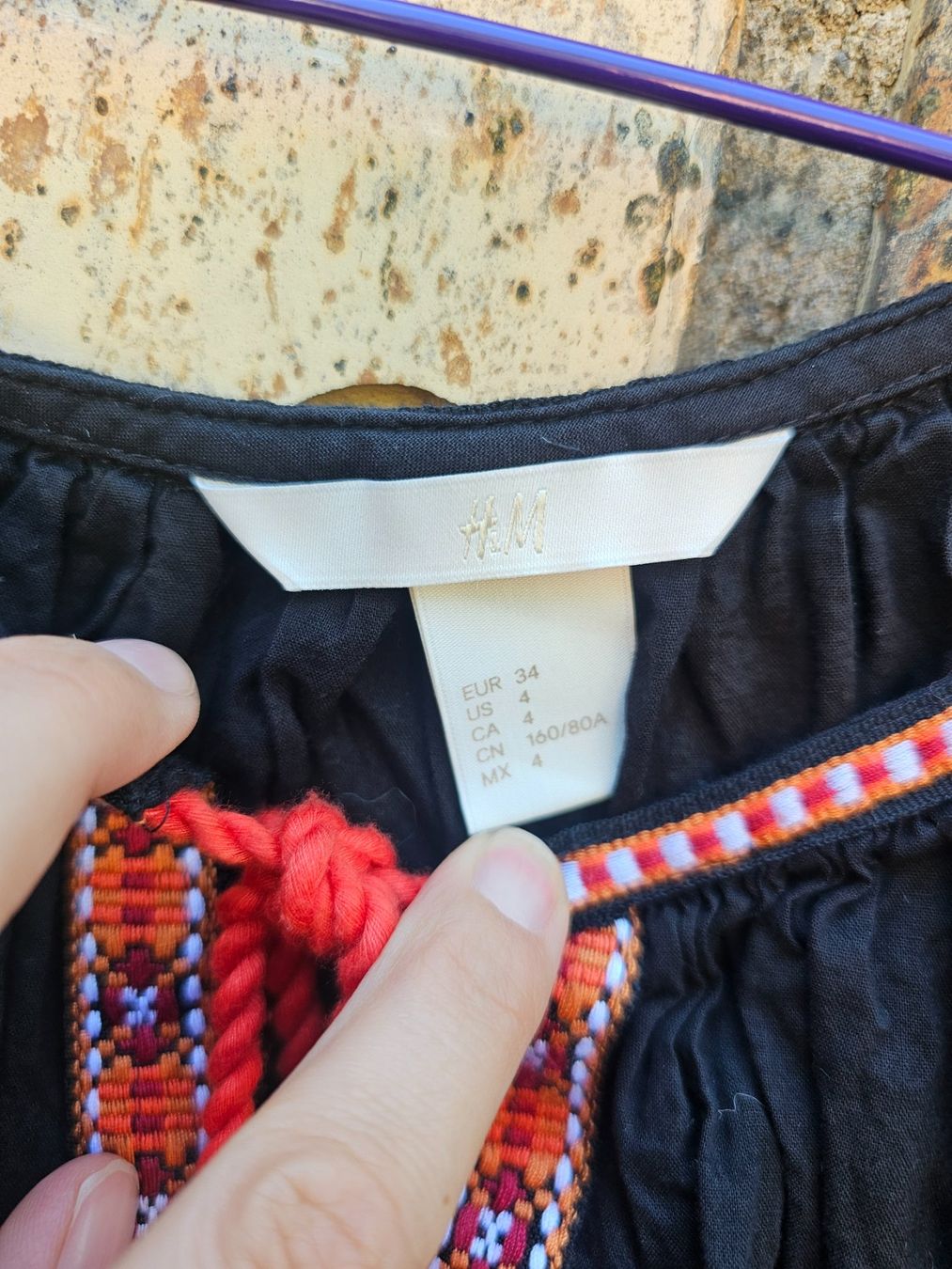 H&M Tuniken: Bestickte Hippie Boho Bluse, Gr 34 (S) – Gebraucht aus Bassersdorf von CorinneK36 1