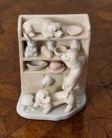 Vintage Porzellanfigur: 3 Hunde/Welpen erobern Geschirrregal