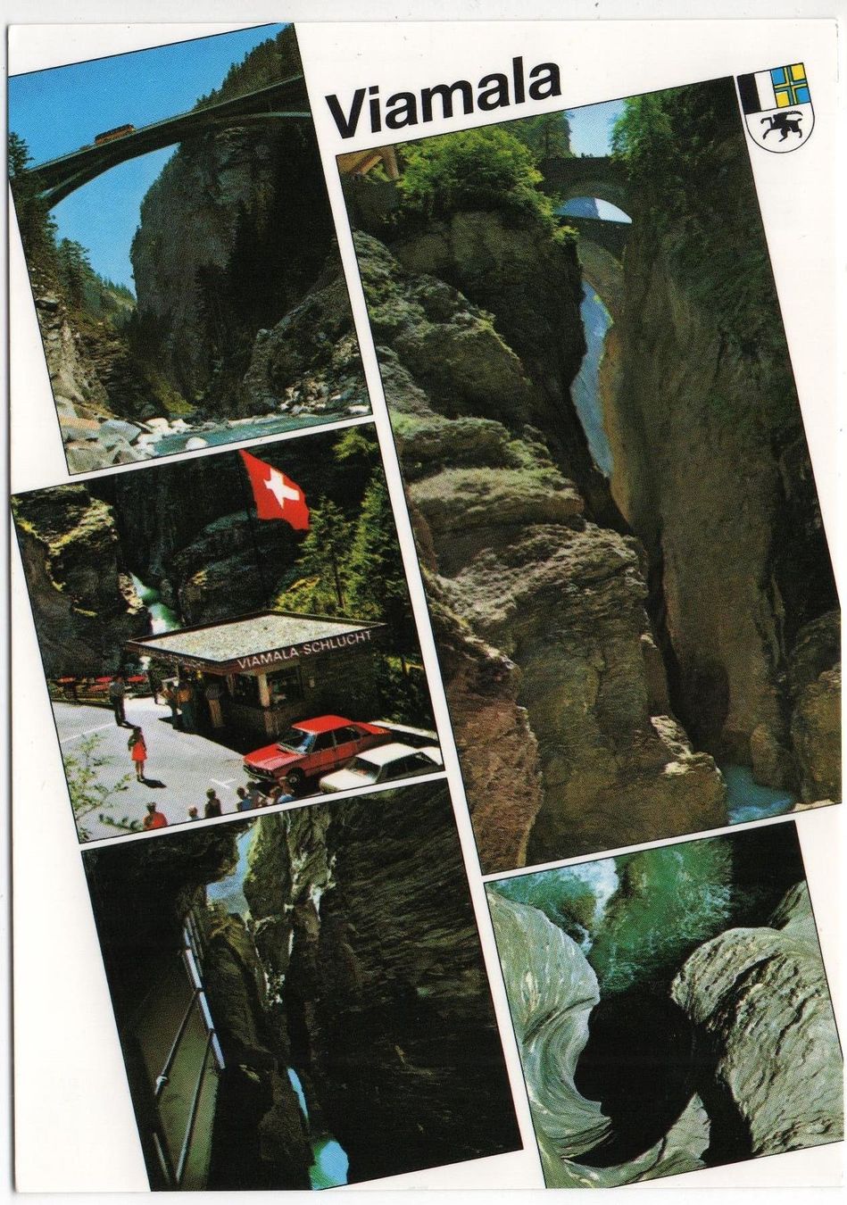 Ansichtskarten: THUSIS Viamalaschlucht, Auto, Postauto – Neu (gemäss Beschreibung) aus Jona von philajona