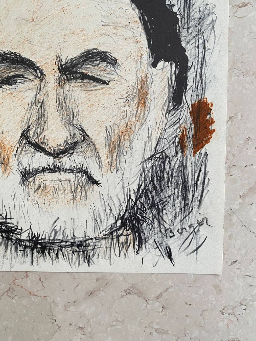Grafica & Litografie: Hans Berger Selbstportrait - Farblithographie – Usato da Zürich venduto da jesulin05 1