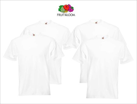 4 Stk. Herren T-Shirt Super Premium Fruit of the Loom, Gr. L