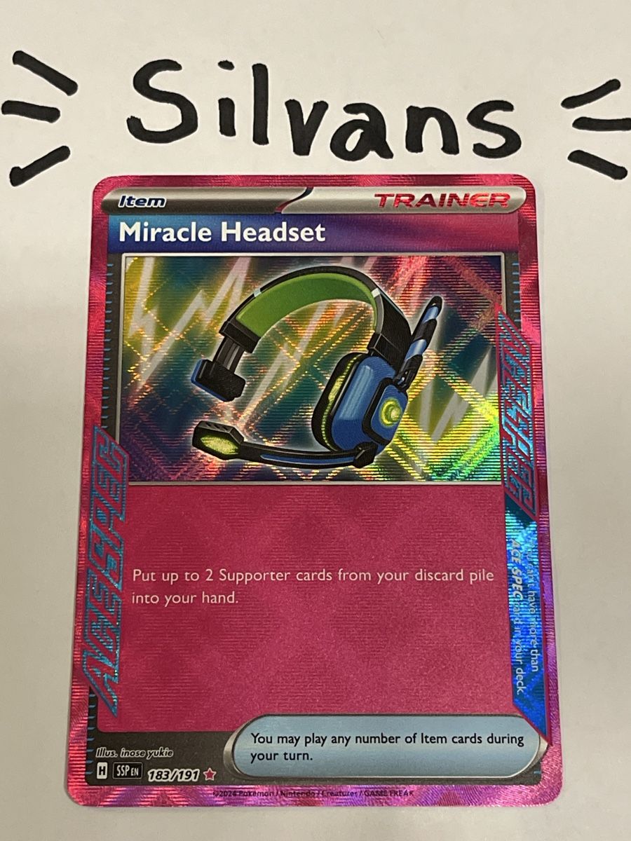 Pokémon Carte collezionabili: Miracle Headset ACE Spec 183/191 Surging Sparks Englisch – Nuovo (secondo la descrizione) da Wil SG venduto da Silvans