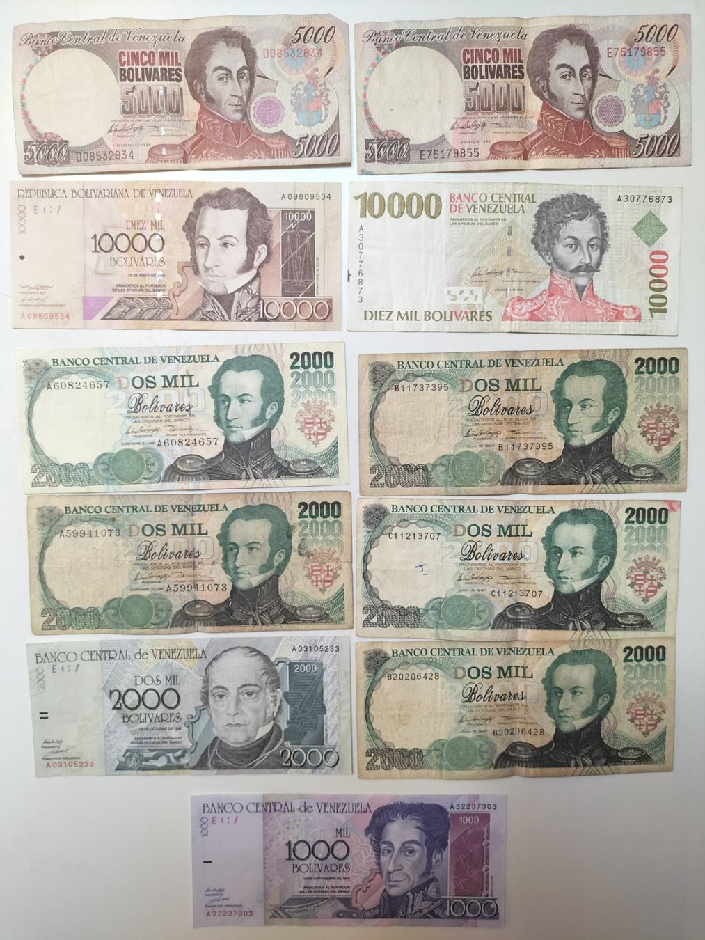 Banknoten: Venezuela - Banknotensammlung – Gebraucht aus Innerberg von simon30432 2