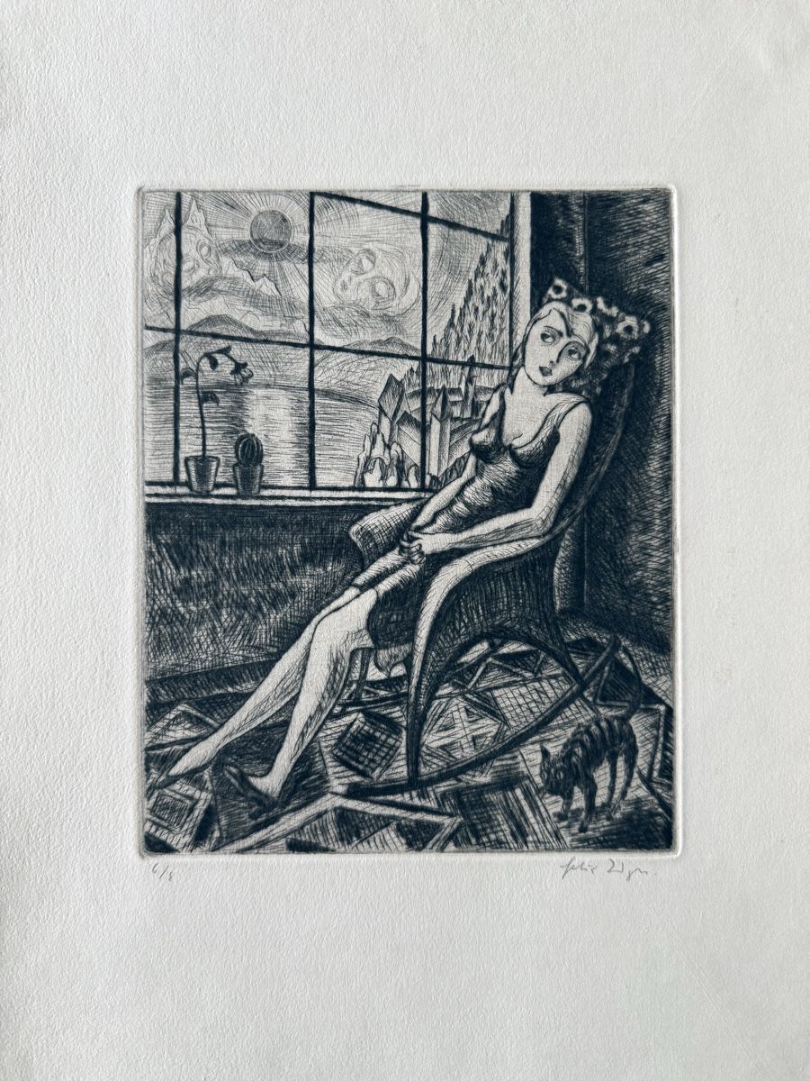 Grafiken & Lithographien: Radierung 35.5x27.5cm – Gebraucht aus Solothurn von NUVICO