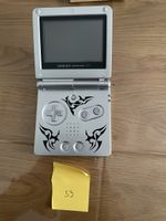 Game Boy Advance SP Tribal Design Silber – Funktioniert einw