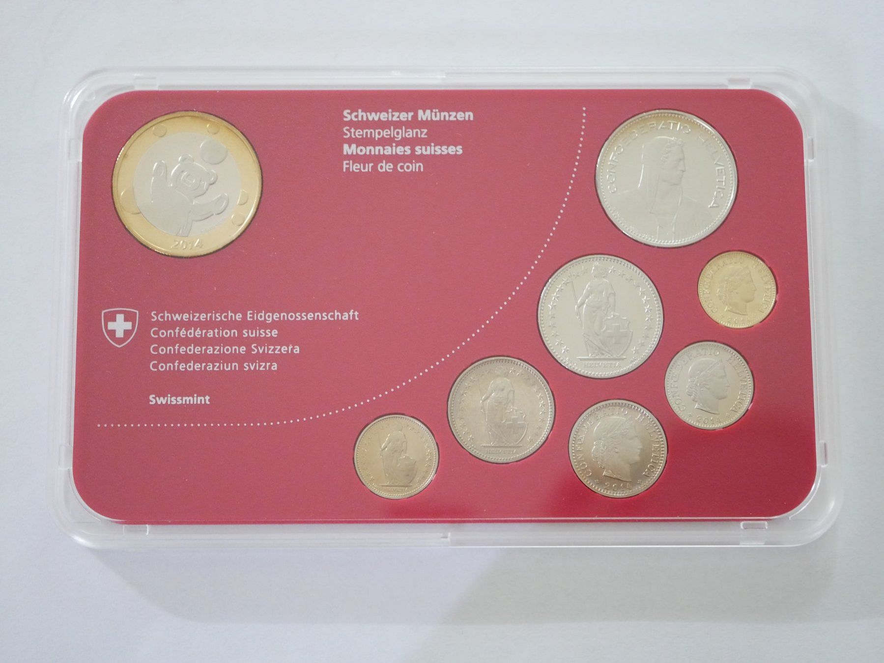 Tutti le monete: Schweizer Baby Münzsatz 2014 stgl ***TOP*** – Nuovo e nell'imballaggio originale da Kreuzlingen venduto da Samson01 1