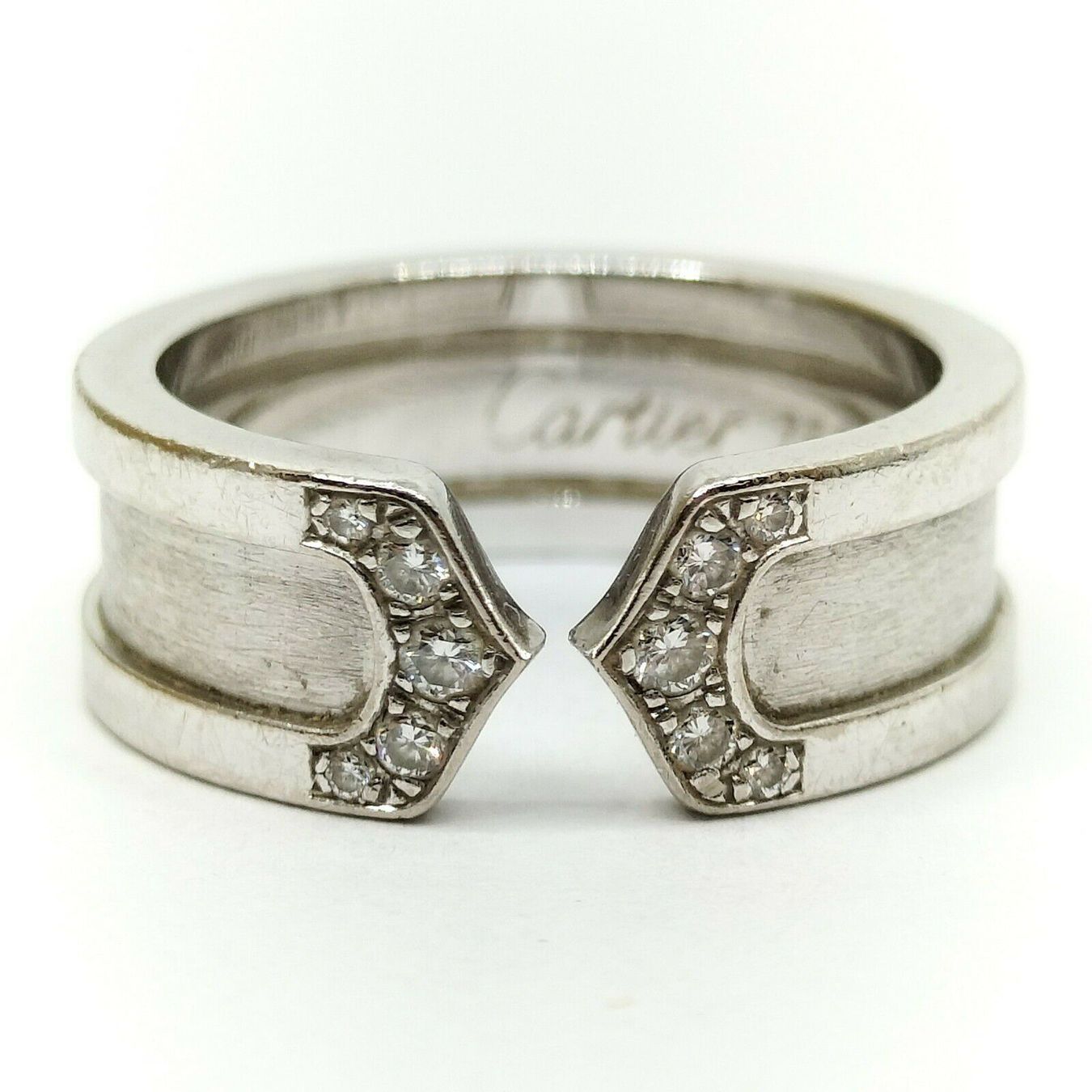Cartier Anelli: CARTIER DOUBLE C RING 18K GOLD DIAMANTEN – Usato da Bottighofen venduto da menschenfamilie