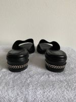 AQUATALIA: Neue lässige schwarze Sandale mit Silber-Kette 37