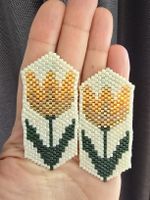 ✨ Boucles d’Oreilles Fleur Sauvage en Perles Miyuki ✨