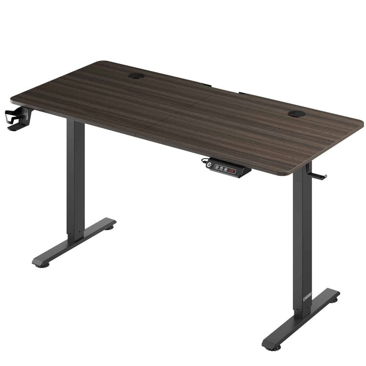 Höhenverstellbarer Bürotisch Braun 1