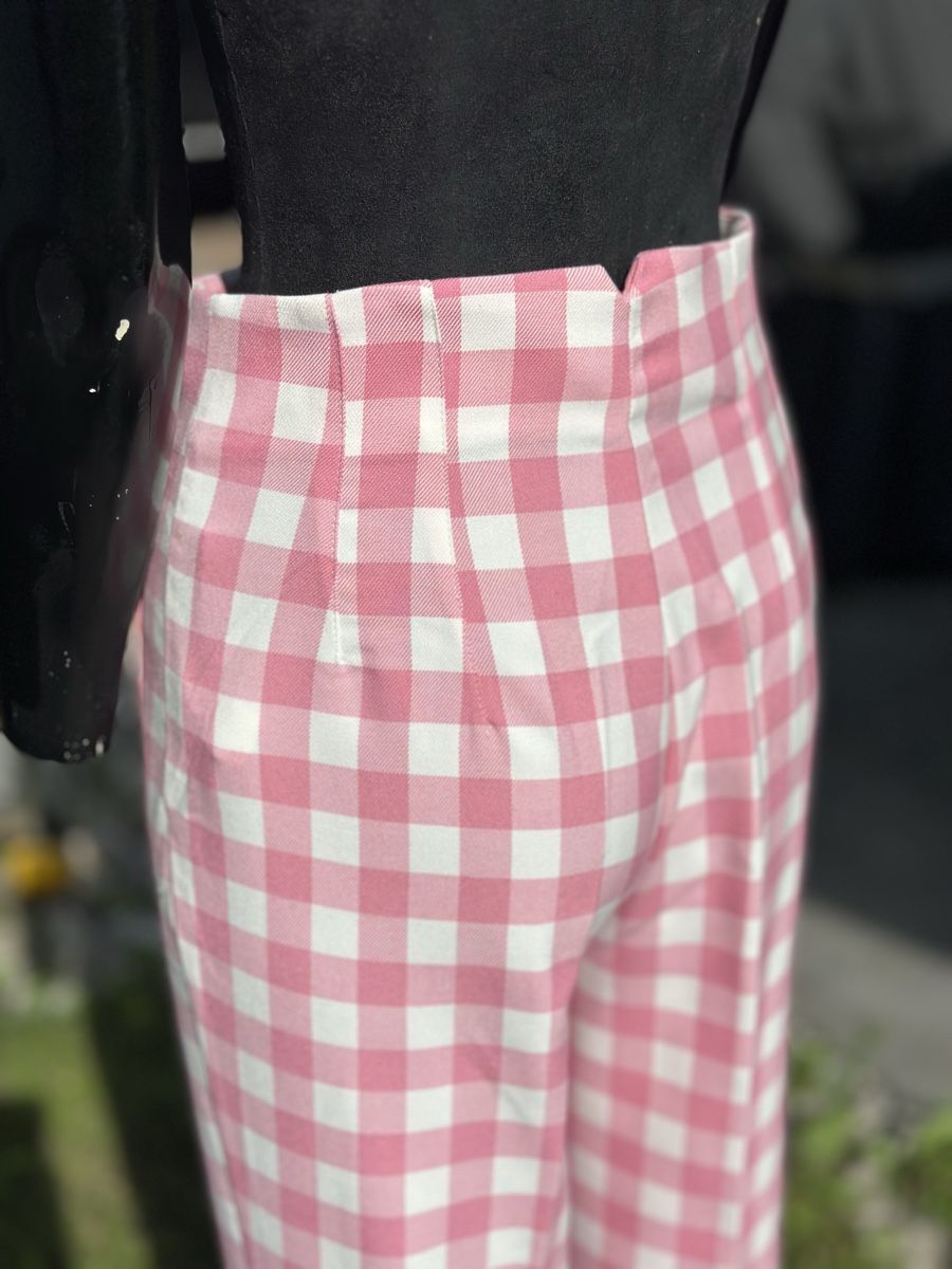 Zara Pantaloni: Pink Gingham High-Waisted Zara Pants, Size M – Nuovo (secondo la descrizione) da Zufikon venduto da Modestil365 2