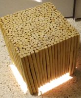 Lampe unique en bois clair - à retirer GE