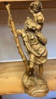 HI. Christophorus Holz handgeschnitzte Figur