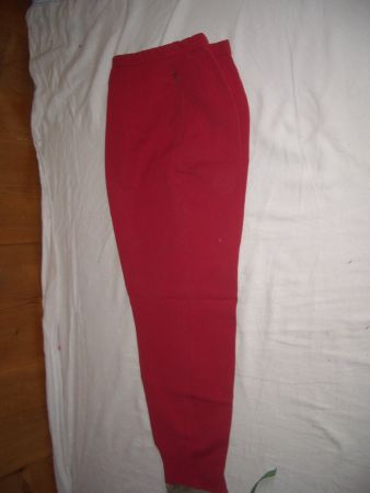 Antike Damen SkiHose Rot Grösse unbekannt leichte Abnutzung
