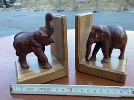 Buchstützen Elefanten Holz Paar