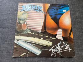 SINNER: TOUCH OF SIN (LP) *RARE HEAVY METAL* SILVER LABELS