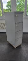 Aktenschrank 4 Schubladen Grau Metall auf Rollen von Schä...