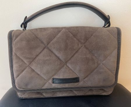Brunello Cucinelli Damen Handtasche – Wildleder