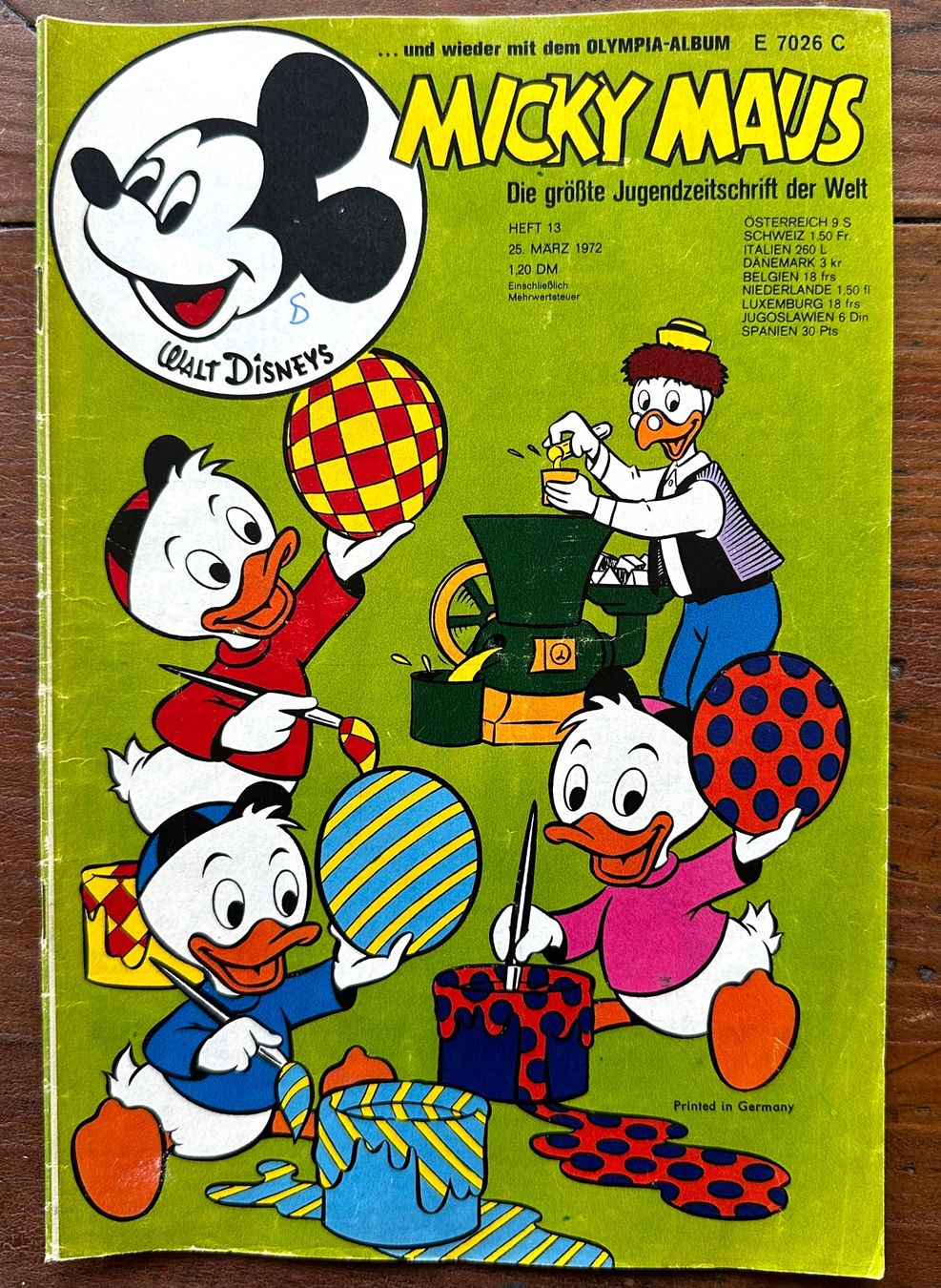 Comics: Micky Maus Nr. 13   25.3.1972, hunderte Comics ab 1.- – Gebraucht aus Seltisberg von quadartswiss