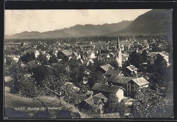 Ansichtskarten: Buchs /St. Gallen, Teilansicht mit Kirch – Gebraucht aus Berlin von bartko-reher
