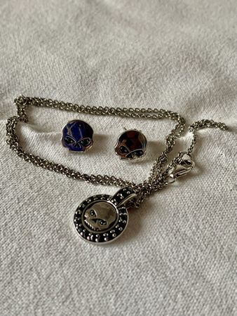 Harley-Davidson Schmuckset: Halskette + Ohrringe Silber 925