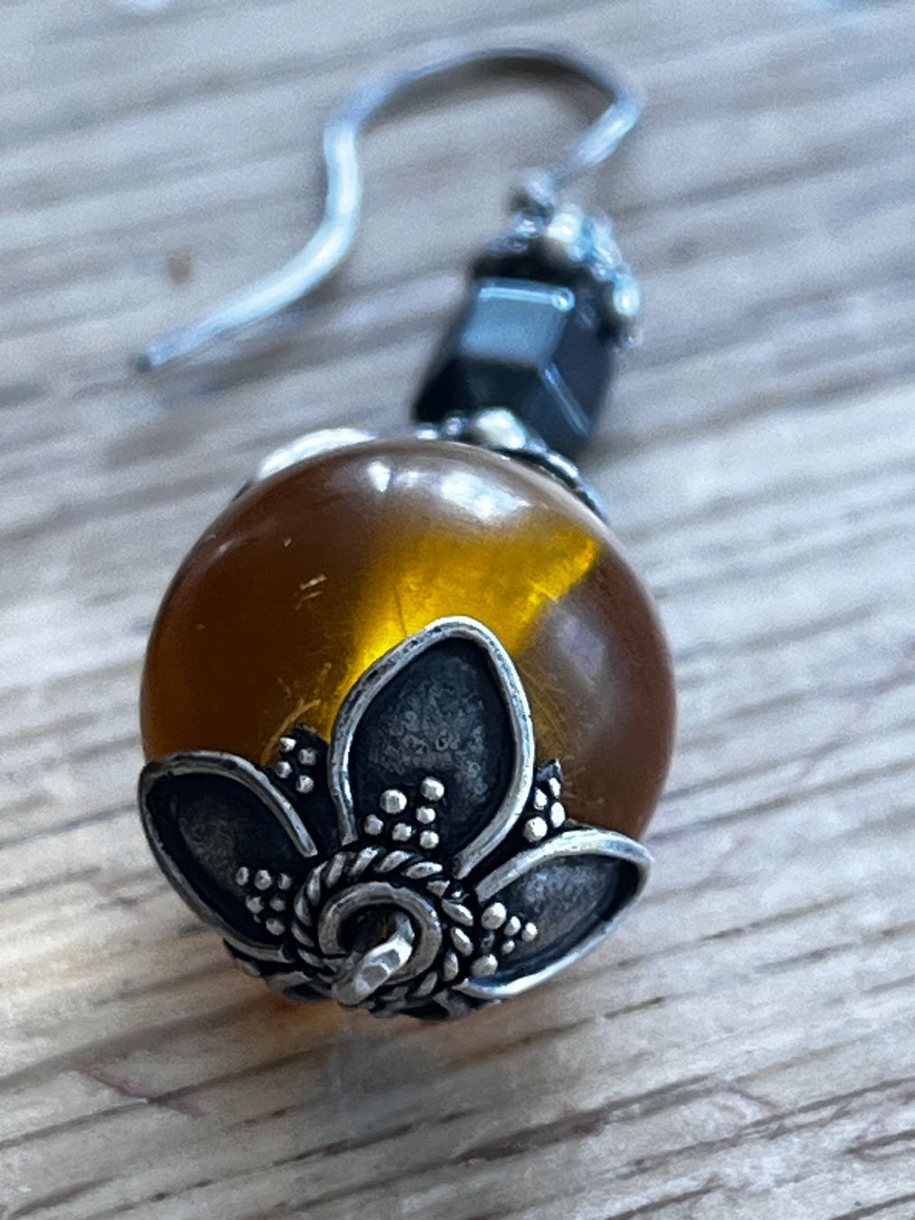 Ohrringe & -stecker: Bernsteinohringe_Silber mit Hämatitperlen_handgemacht – Gebraucht aus Zürich von Sammler777 6