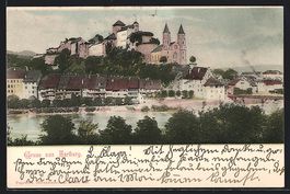 Aarburg, Ortspanorama mit Brücke und Fe
