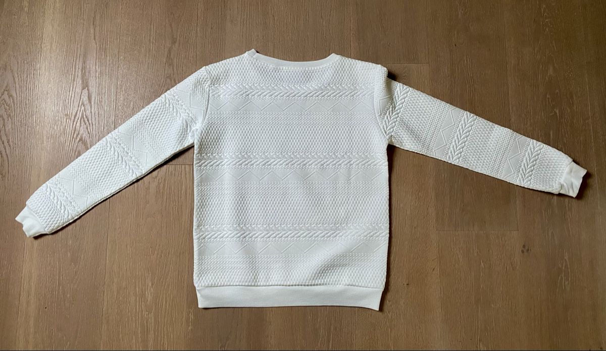 Maglioni & Felpe: Neuer weisser Pullover mit Blumenmuster - Grösse 36/S – Nuovo (secondo la descrizione) da Winkel venduto da Flyhy2020 3