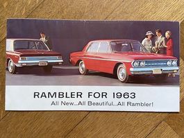 RAMBLER Prospekt 1963 brochure: Classic Six & Ambassador V-8