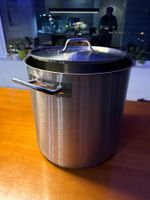 NEU & UNBENUTZT – Edelstahl-Hoher Topf 36×35 cm / ca. 34 Lit