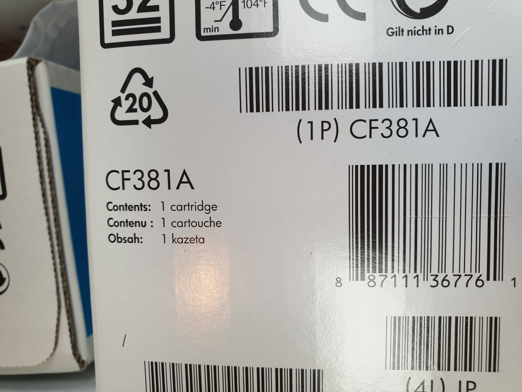 Hewlett Packard Druckerpatronen & Toner: HP 312A Cyan – Neu und originalverpackt aus Ecublens VD von Netfinity 1