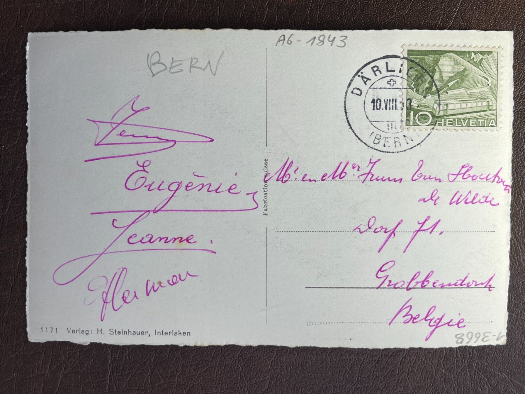 Cartoline postali: Wilderswil, Jungfrau – Usato da Steg VS venduto da _vinci_ 1