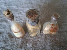 Antike, schöne Vorratsgläser für Kaufladen,Puppenhausküche