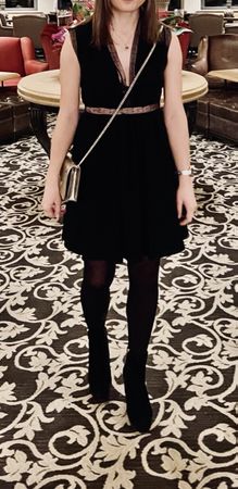 Sandro black coctail dress XS size