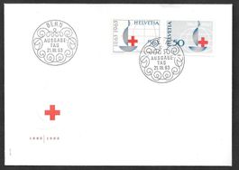 FDC W39 Einzelwert + Nr. 399 ET Bern 21.3.1963