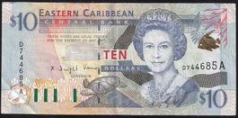Antigua Eastern Caribbean Staates 10 Dollars 2000